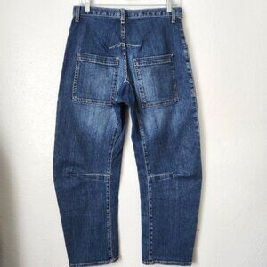 Nili Lotan Shon Tribeca Wash Barrel Jeans Size 26